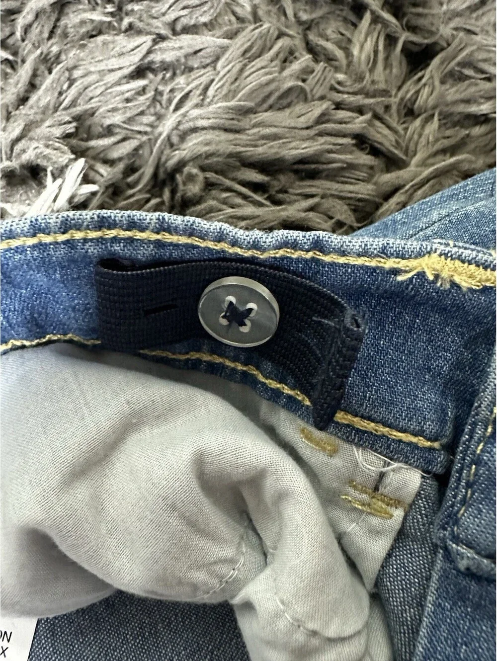 NWT The Childrens Place Girls Size 8 Denim Skimmer Shorts Blue Jean Adjustable